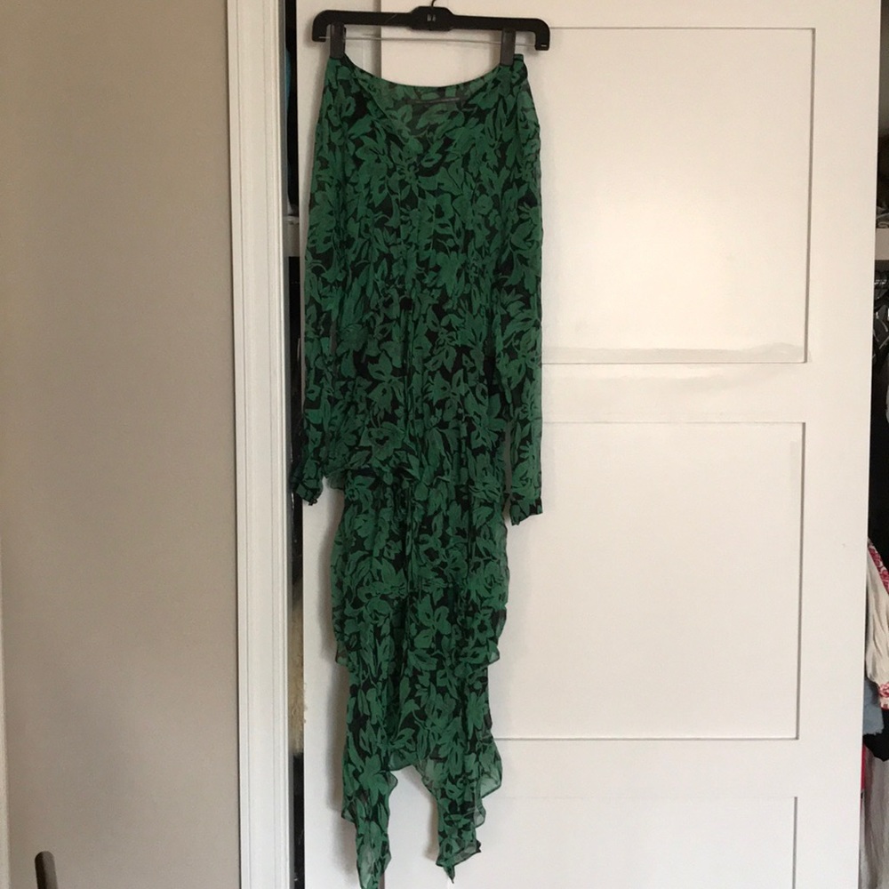 Silk asymmetric dress